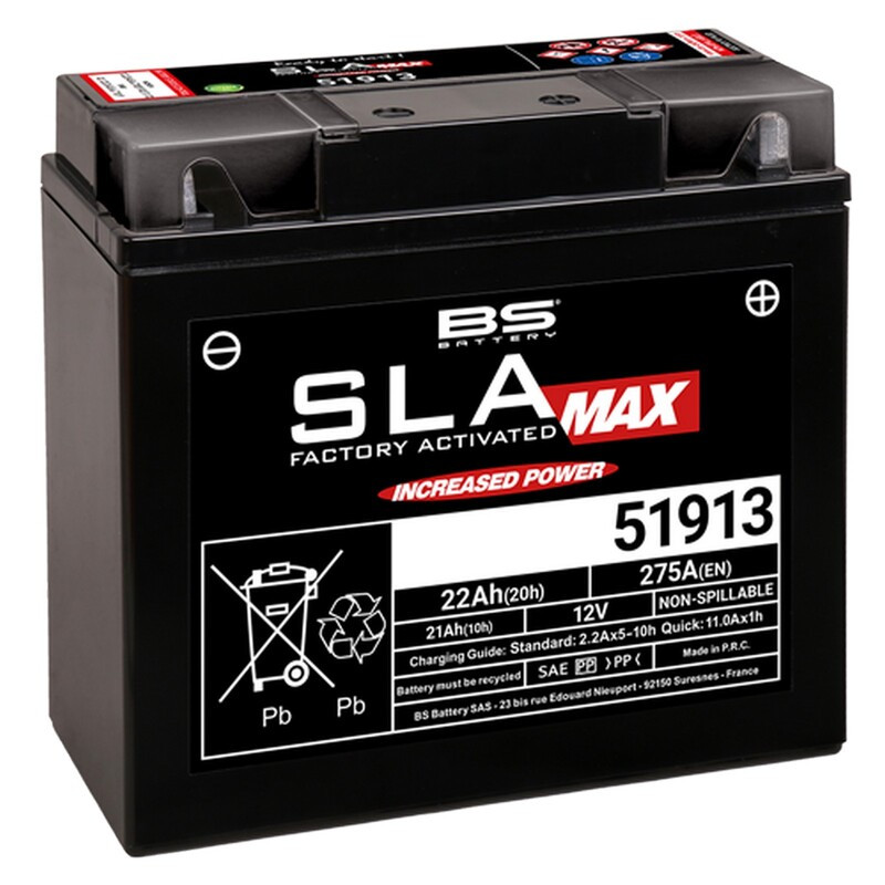 BS BATTERY SLA Max Akkumulátor Karbantartásmentes Gyárilag Aktivált - 51913