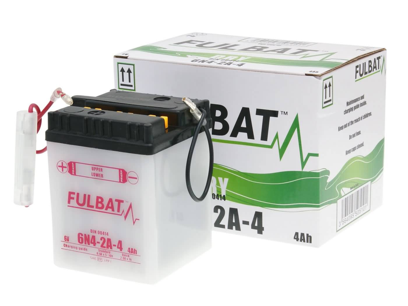 Fulbat 6V 6N4-2A-4 DRY száraz akkumulátor + savcsomag