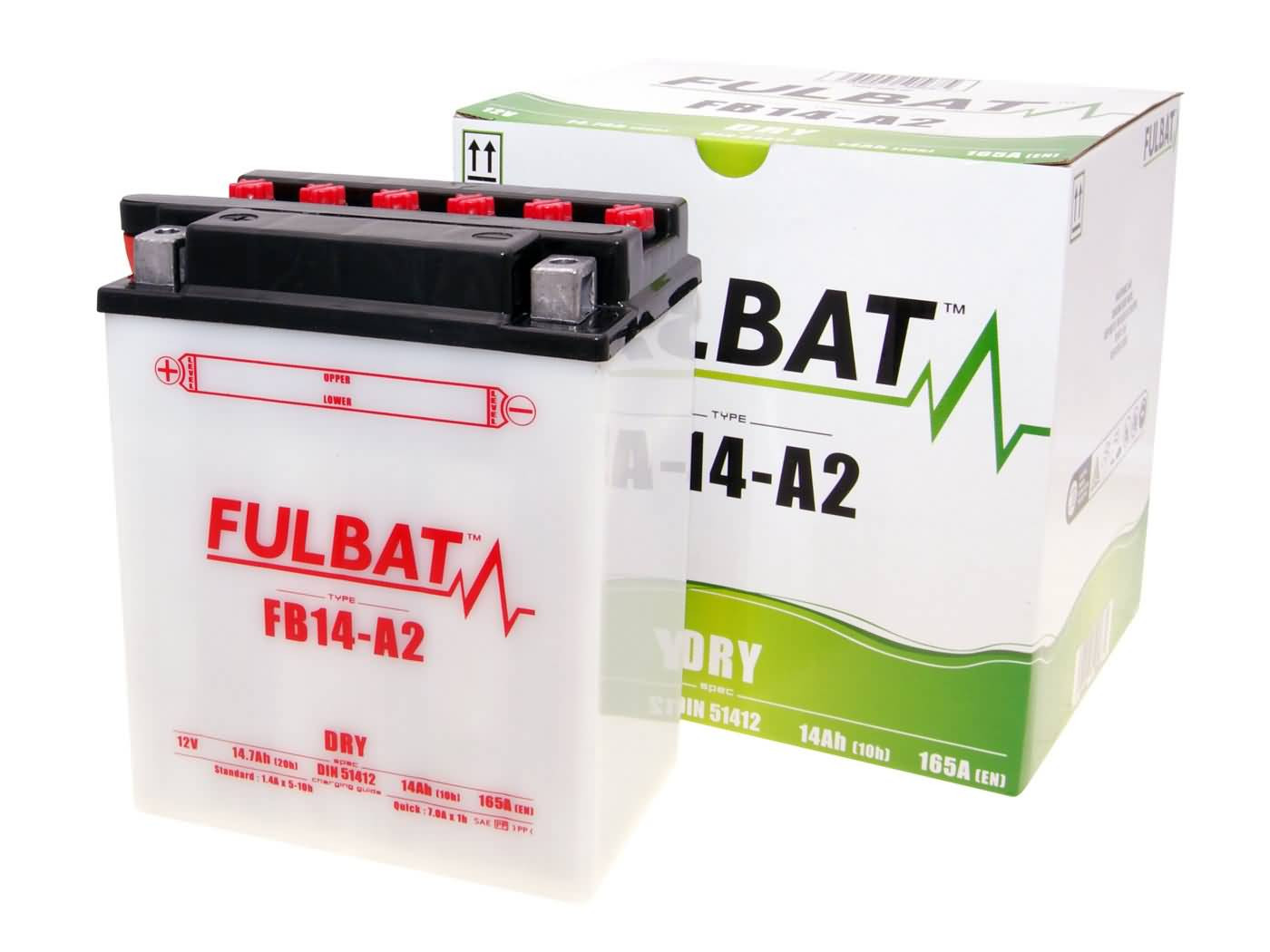 Fulbat FB14-A2 DRY száraz akkumulátor + savcsomag