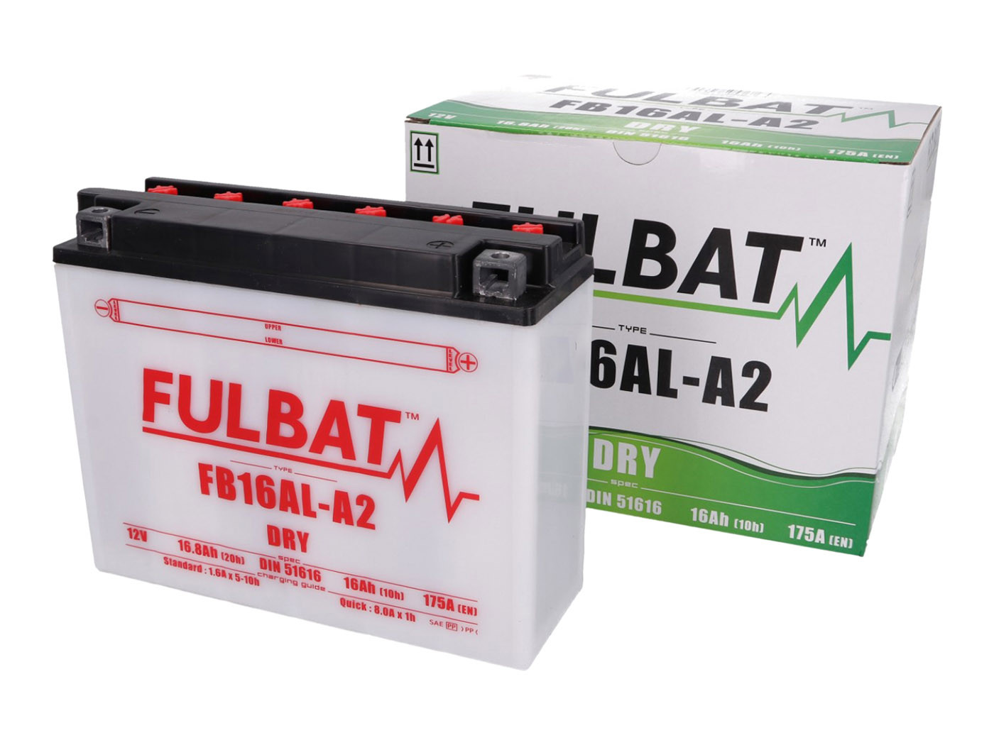 Fulbat FB16AL-A2 DRY száraz akkumulátor + savcsomag