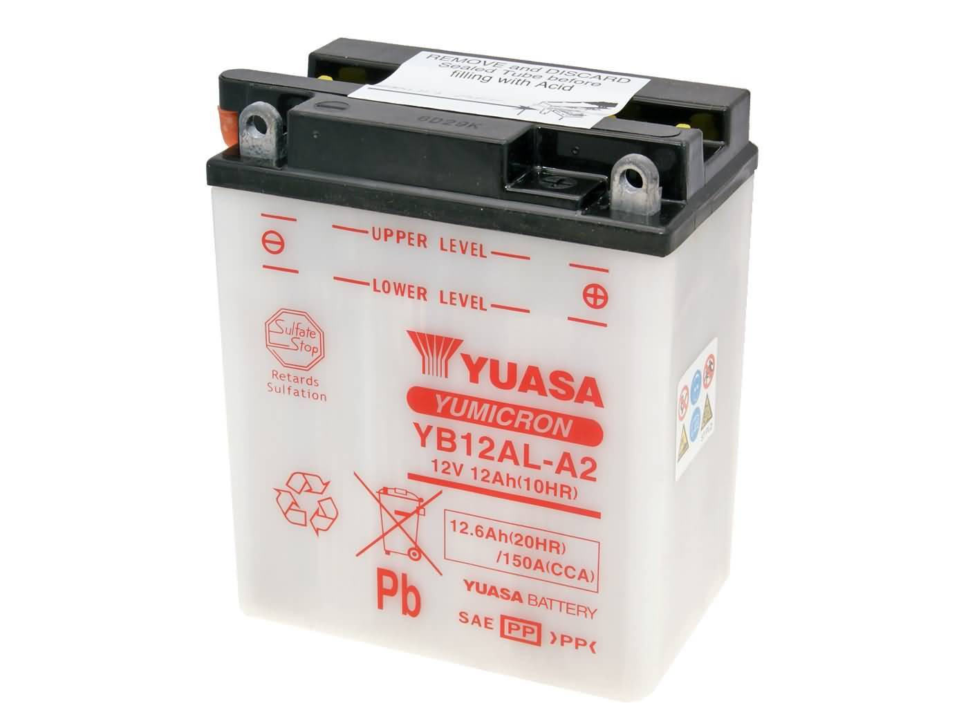 Yuasa YuMicron YB12AL-A2 akkumulátor - savcsomag nélkül